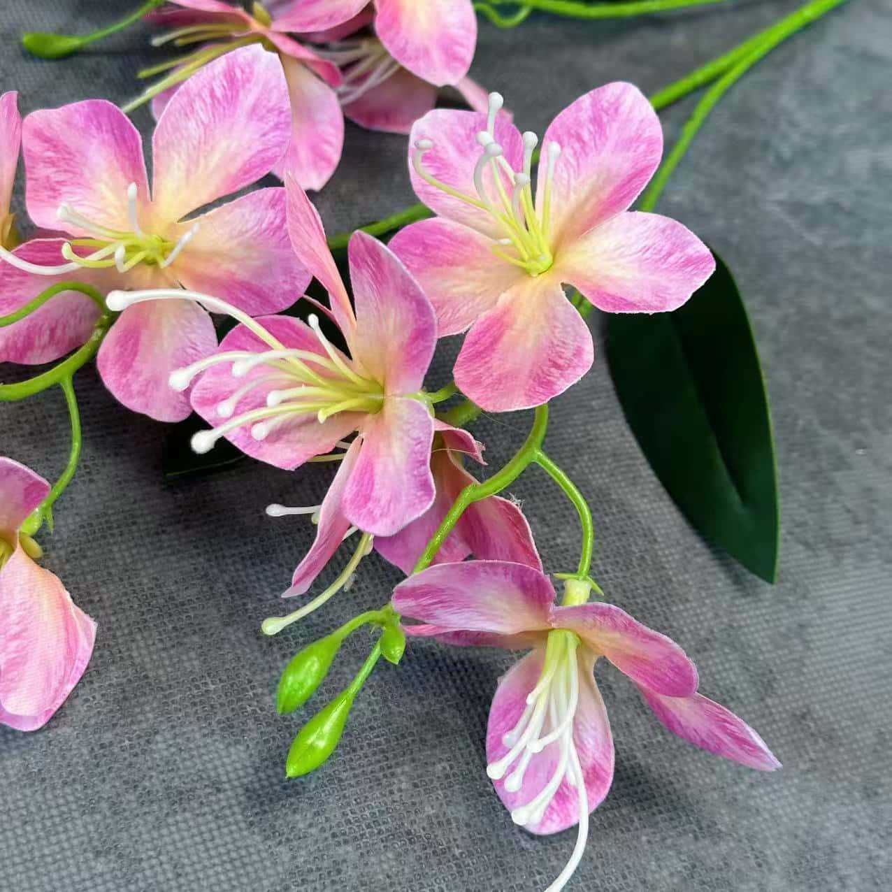 3 flores de jazmín de imitación de un solo sueño decoración de bodas decoración de hoteles flores falsas transfronterizas al por mayor
