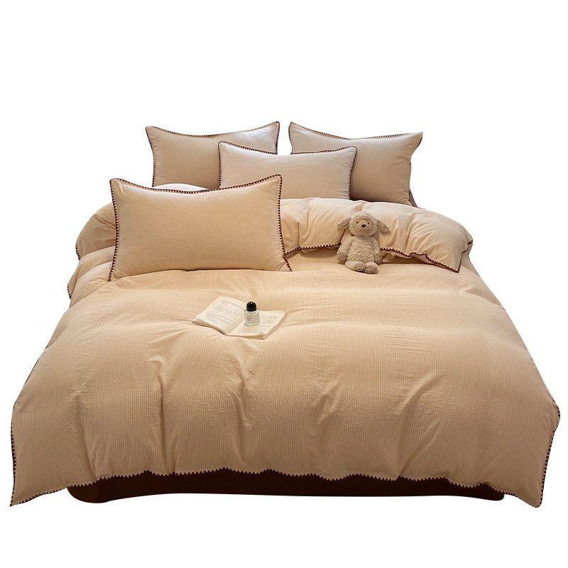 Duvet Cover Set Pure Cotton Bedding Four Piece Set Washed Cotton_voghion.com