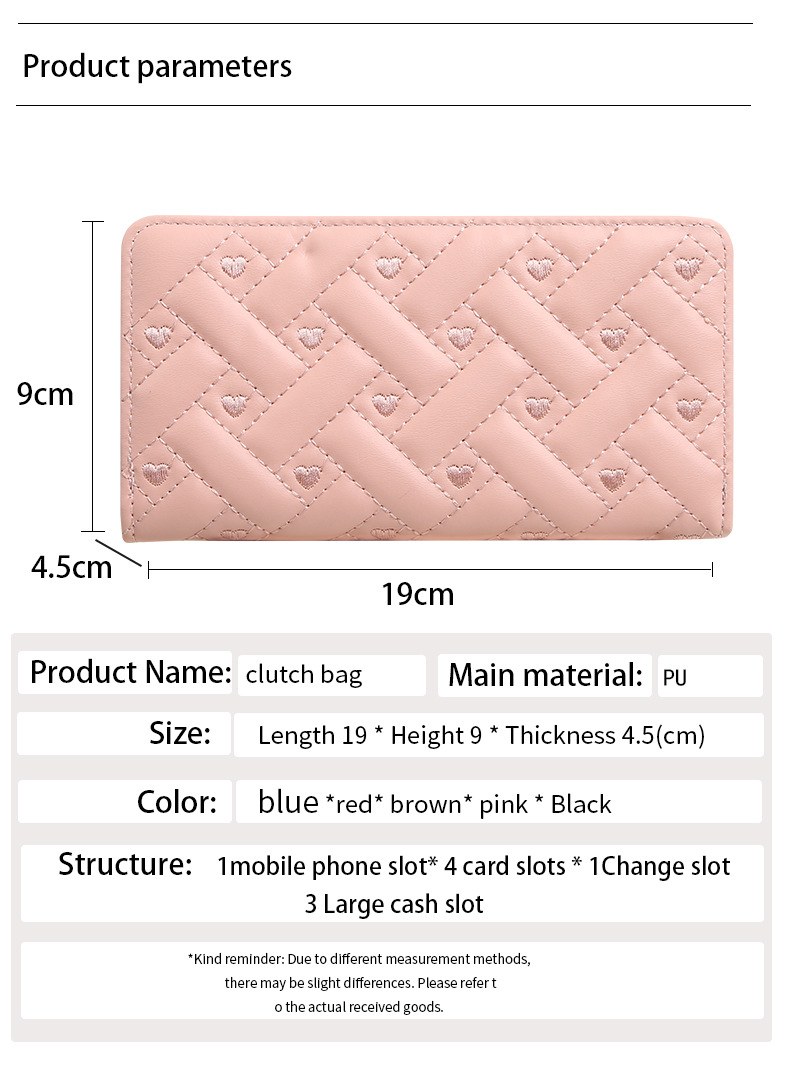 Frau Einfarbig Pu Seitlicher Reißverschluss Brieftaschen display picture 1