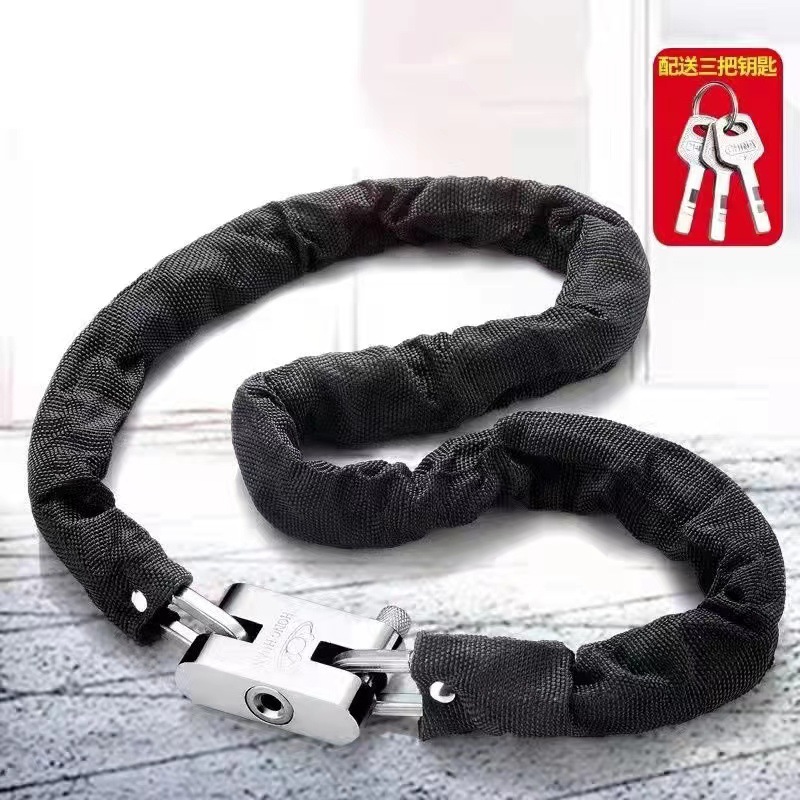 鏈條鎖防盜鏈子鎖防剪鐵鏈鎖三輪車自行車摩托車鎖電瓶車鏈條掛鎖