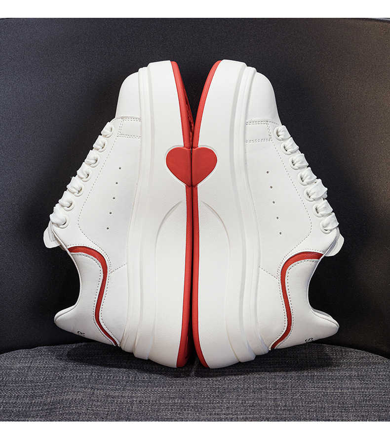 Giày sneaker nữ đế dày thời trang mùa xuân 2026 thiết kế cá tính tăng chiều cao — M2708 màu xám, M2708 màu đỏ, M2708 màu đen chi tiết 14