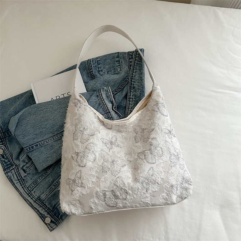 Bolsa de mujer de Mori, bolso de hadas de encaje fresco de verano, bolso de hombro de tela original.