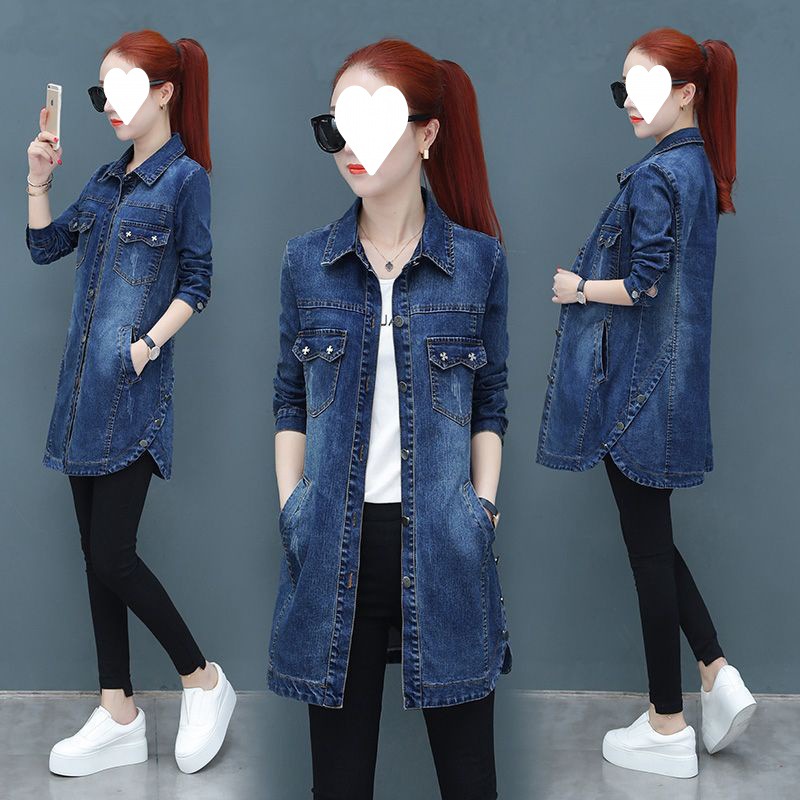 1833 # 단색 중간 길이 [다크 블루]]