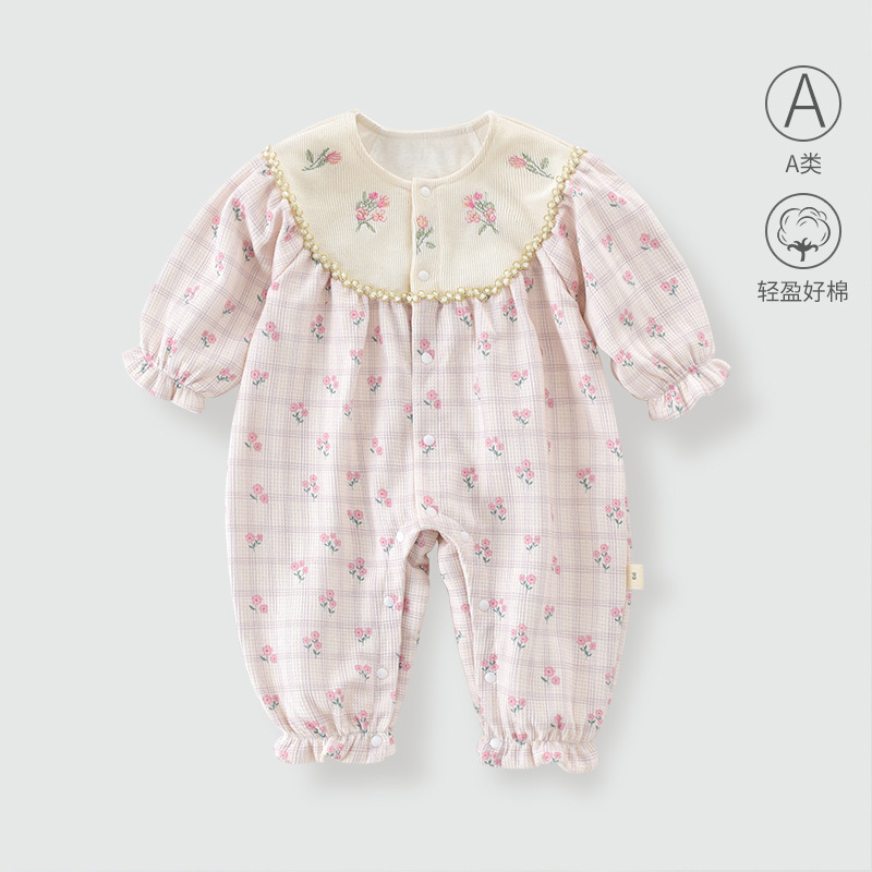 Baby's jumpsuit spring and autumn 2025 new super cute cute baby spring western style clothing climbing clothing