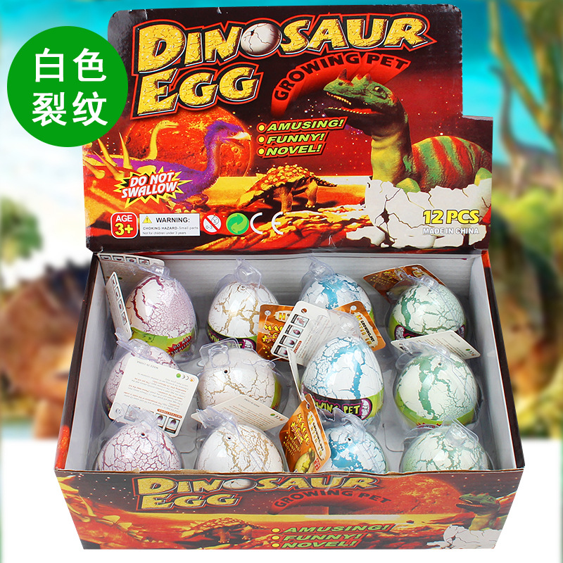 Medium Colorful Cracked Dinosaur Egg Hatching Egg Soaked in Water Expansion Toy Wholesale Creative New and Unique Street Stall Hot Sale