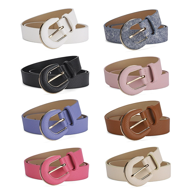 Metal jeans, fashionable universal belt, simple and elegant design
