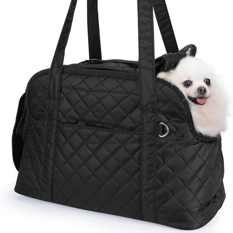 Embroidered Dog Mobile Bag Two-Piece Set Breathable Large Capacity Comfortable Cat Bag Outing Bag Portable Pet Travel Bag