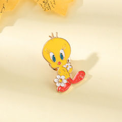 日韓卡通胸針ins 翠兒動漫小黃鳥合金徽章 男女百搭背包服飾配飾