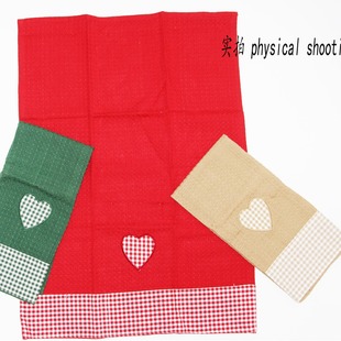 Cross-border wholesale foreign trade for thick absorbent square stripe printing cotton tea towel tea cloth manufacturers straight hair