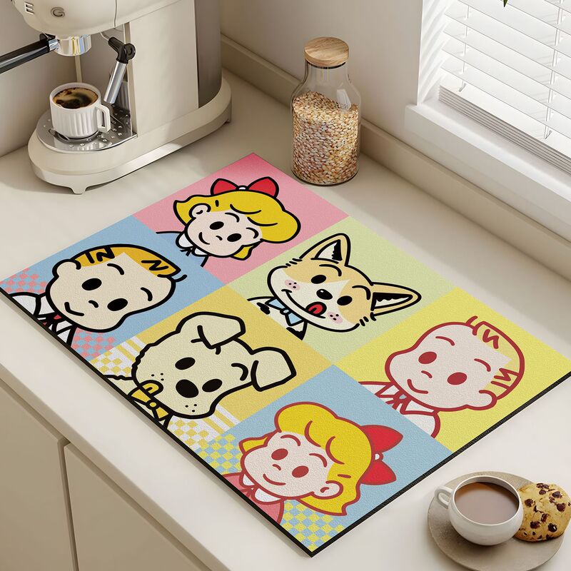 Dopamine Kitchen Absorbent Mat Pool Countertop Diatom Mud Drying Mat Harada Zhi Table Insulation Table Mat Wholesale