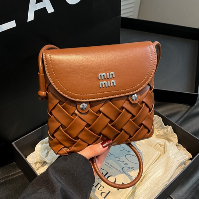 Bolsa de alta calidad transfronteriza bolso de tejido de mujer bolso cuadrado de mujer 2025 otoño y invierno nuevo estilo versátil bolso de hombro bolso de viaje