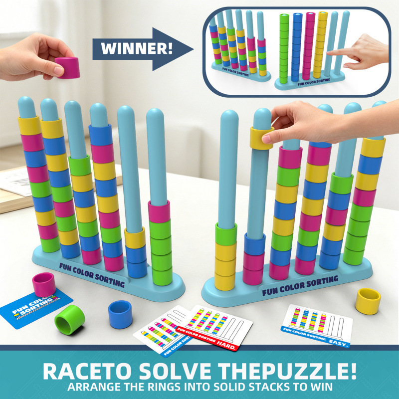 Cross-Border Tk New Product Fun Color Challenge Puzzle Game Chess Party Family Game Parent-Child Interactive Board Game