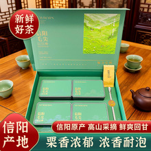 雨前纯芽春茶信阳毛尖绿茶茶叶手作茶毛尖茶礼盒装嫩芽传统手工
