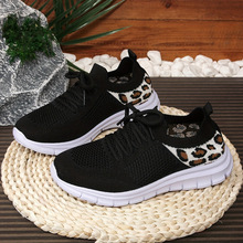 T 63129 Leopard Print Flat Sneakers ����Բͷϵ��ŮЬ�羳