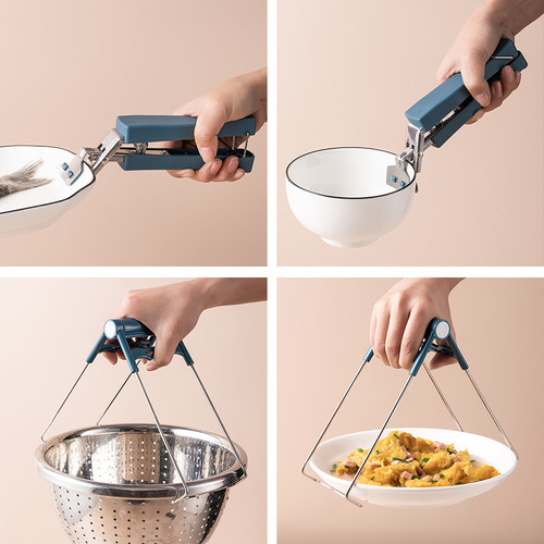 Wholesale kitchen three-piece set of anti-scalding plate taker, household anti-slip steamed vegetable anti-scald portable plate set, silicone bowl taker