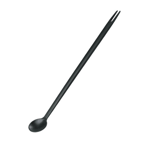 Kitchen fruit pick multifunctional fork and spoon integrated household mixing spoon tasting spoon commercial creative long handle fork wholesale