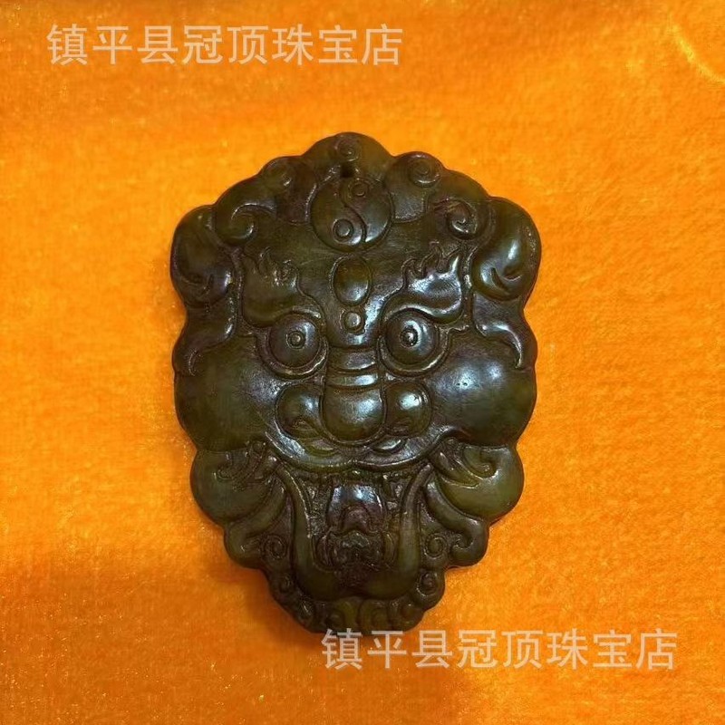 批发高古玉老玉岫玉高仿古董仿古玉器明清战汉岫玉做旧玉佩挂件|undefined