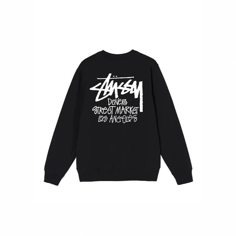 Cross-border trendy brand STU city limited edition collection: autumn/winter fleece crewneck sweatshirts for men and women, loose fit, suitable for both indoor and outdoor wear