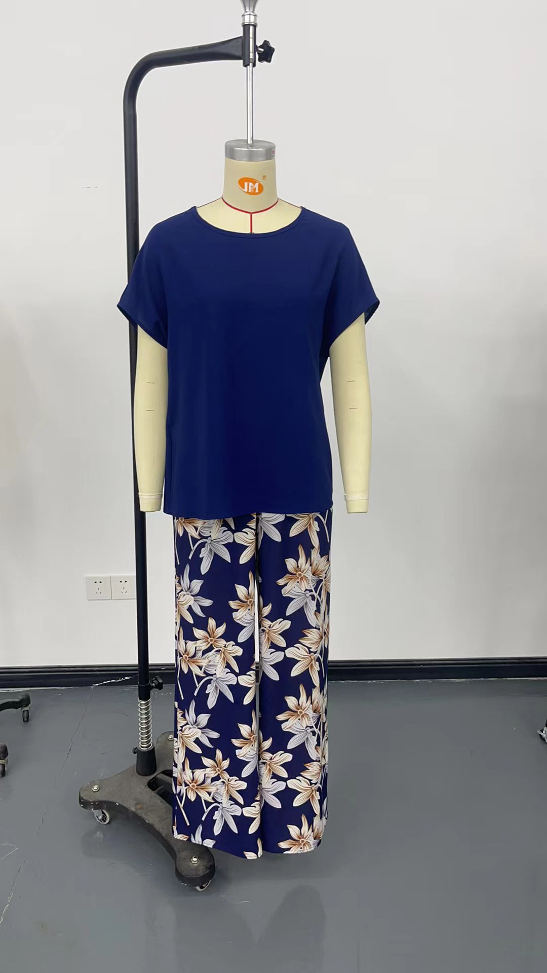 Summer Two Piece Suit Women All Matching Loose Pullover Printing Crew Neck Casual Suit Women