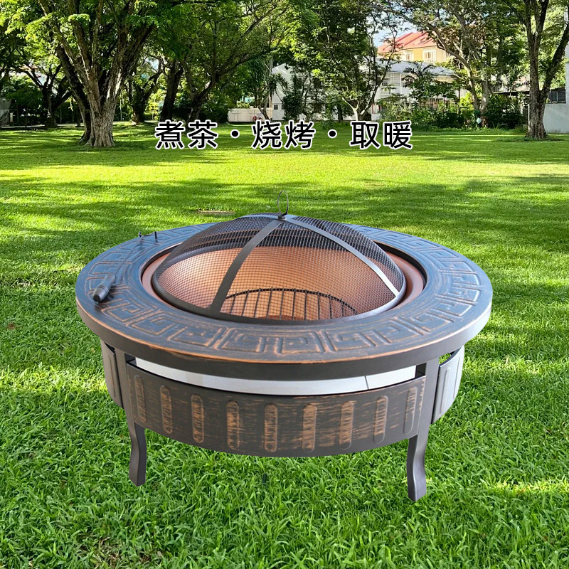 Mesa de barbacoa multifuncional de 32 pulgadas horno de barbacoa al aire libre horno de carbón patio horno de carbón casero parrilla de barbacoa