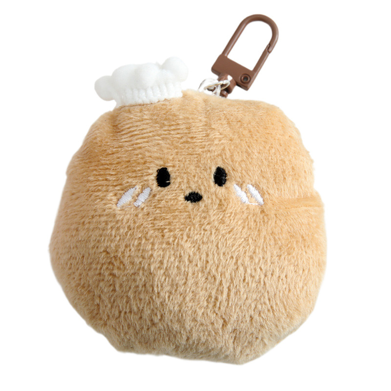 Nuevo y adorable colgante de peluche de pan de vegetales de dibujos animados para niña, divertido colgante de juguete de comida