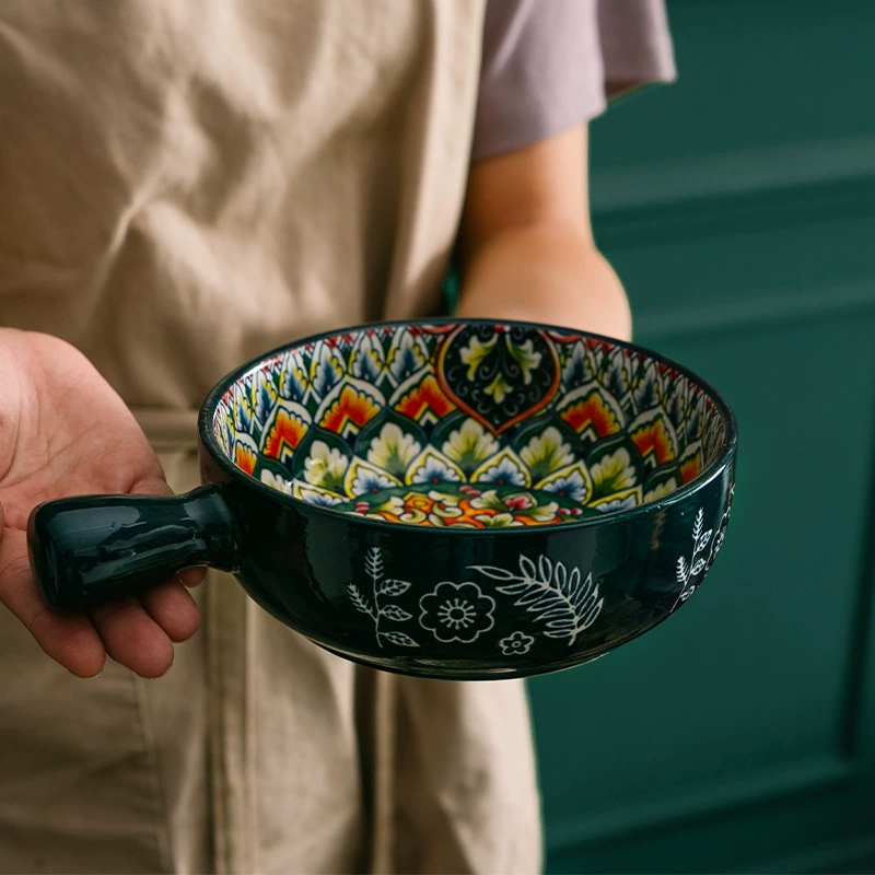 Ceramic Tableware Set, European Boho Style, Decorative Dinnerware for Home, Multi-Size