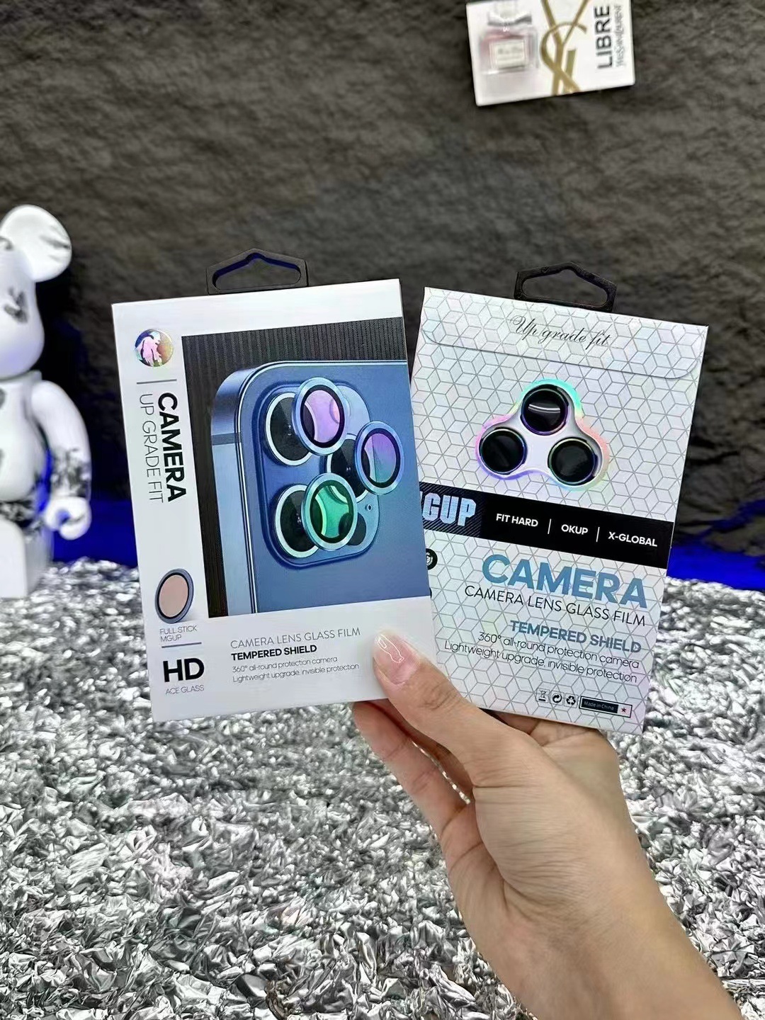 Adecuado para iPhone15 Glitter lente película trasera protector de la Cámara iPhone15promax Glitter lente