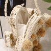 Straw woven bag, beach basket, suitable for import