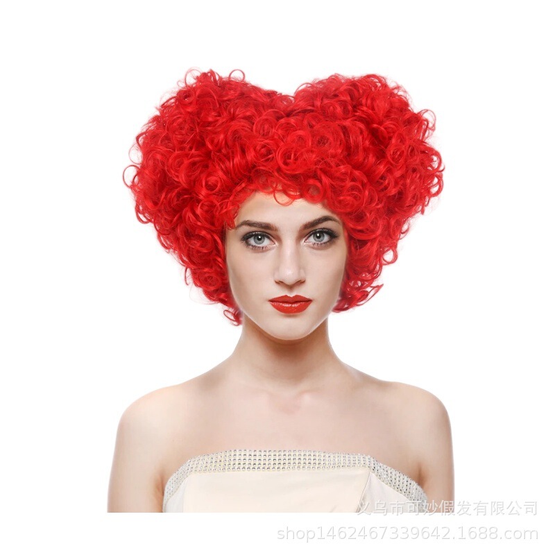 European and American Halloween Anime Cos Wig Witch Also Crazy Winifred Wig Red Queen Wig Set