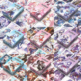 动漫镭射小卡50张卡皮巴拉柯南魔咒难哄间谍过家家lomo盒装小卡片