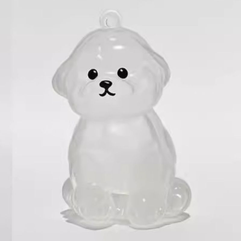 かわいい子犬透明毛収納ボックス動物毛玉カプセルペンダント装飾記念ダストボックス収集おもちゃ|undefined