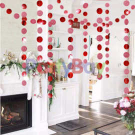 红色亮片串旗婚礼场景气氛烘托情人节派对装饰节日商场舞台装饰品