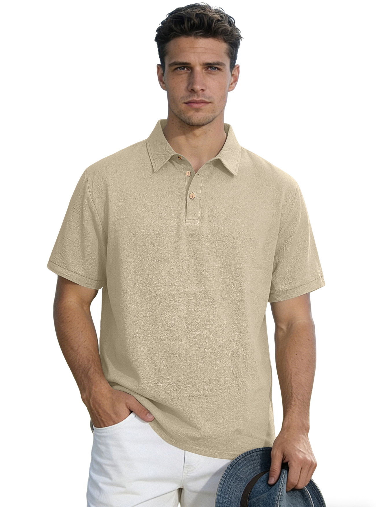 Transfronterizos Europa y América Amazon directo para el nuevo hombre polo de color sólido camiseta de negocios de alta gama camiseta de manga corta