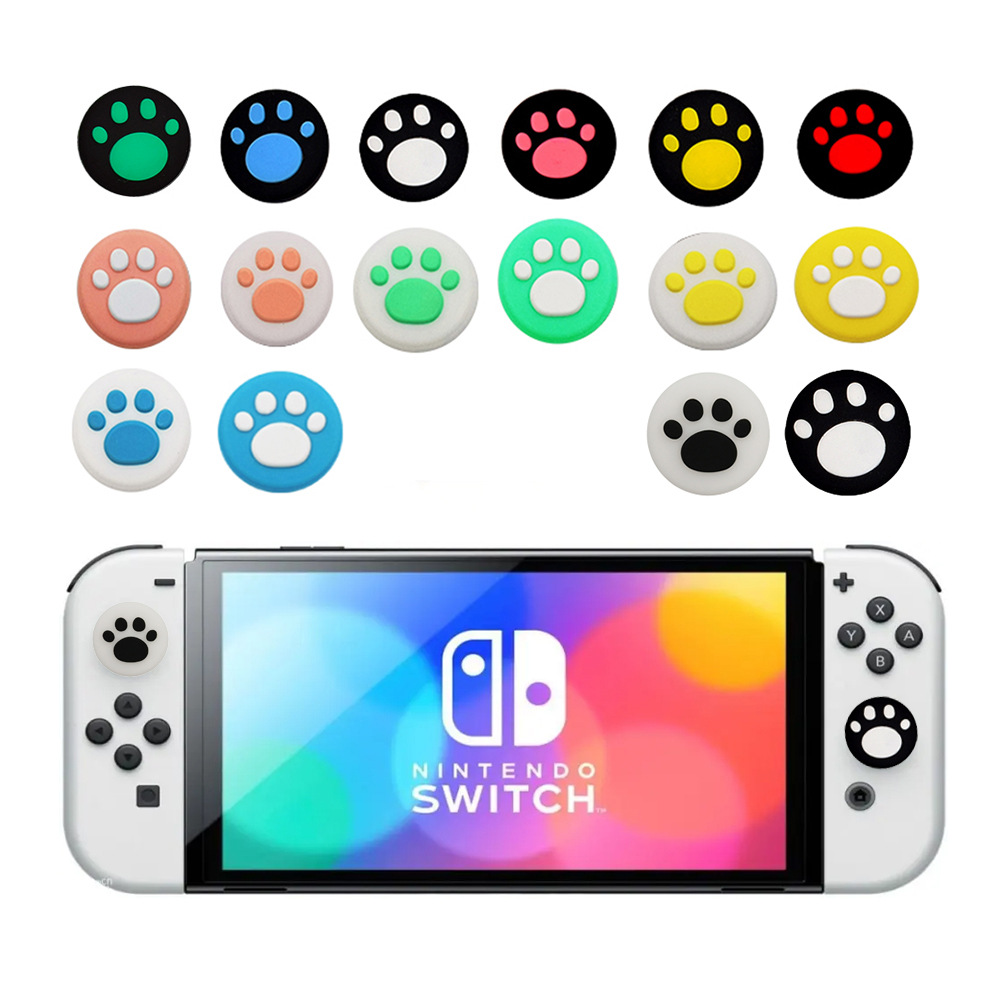 任天堂 Switch OLED猫爪摇杆帽 动森摇杆帽硅胶帽 lite猫爪摇杆帽