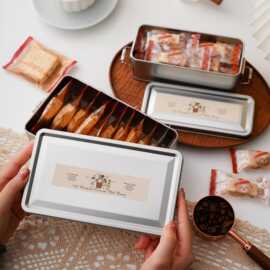 新款复古搭扣雪花酥牛轧糖铁盒烘焙蛋糕糖果曲奇饼干包装盒子礼盒