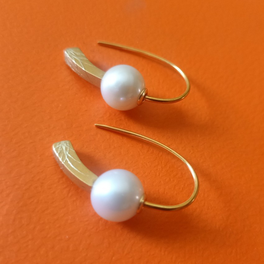 25mm 실버 진주 귀 고리 002