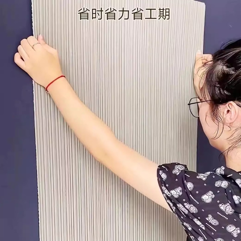 La nueva pared de fondo de piedra flexible de piedra de línea de porcelana blanda se puede instalar en la pared curva.