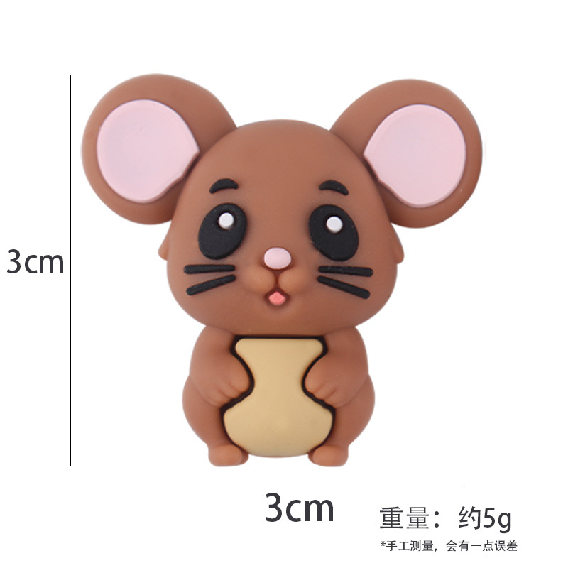 Productos para bebés animados animales 3D ratones pequeños dientes creativos DIY baby molar chupetas anti-caída accesorios de cadena