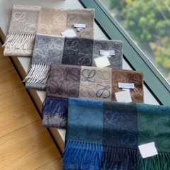 Luojia 両面カラーブロッキングスカーフ女性のウールジャカードタッセル LE 暖かいショール秋と冬の新しいカシミヤスカーフキャメル