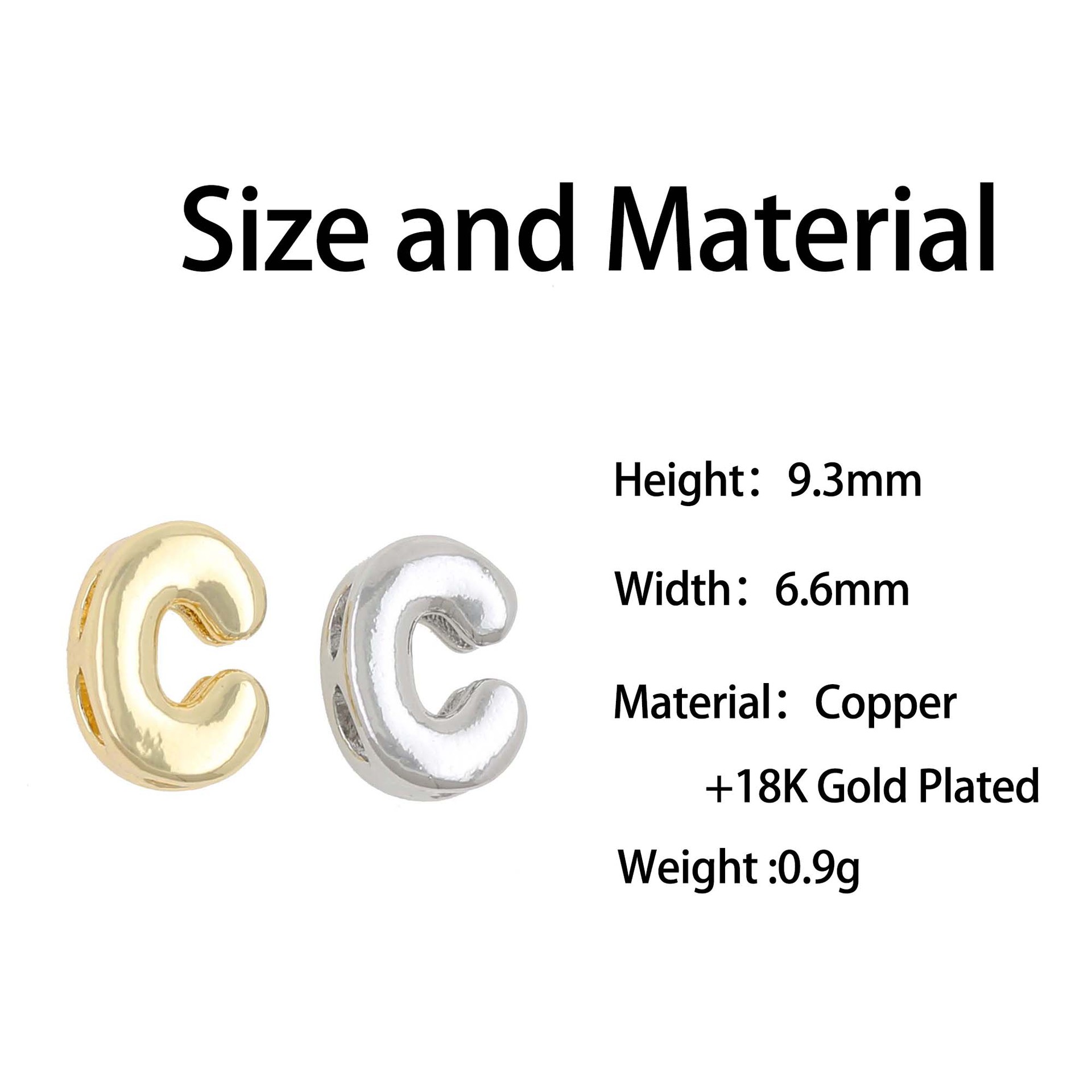 14g Weight Pendant Jewelry Making Type Charms, Bracelets, Necklace Classification 1 Piece Quantity Copper Material Letter, Word, Bubble Pattern All Seasons Season Women's Gender Polished Finish Classic Style Style 1 Piece Copper Letter Word Bubble Polished Charms Bracelets Necklace Pendant 4