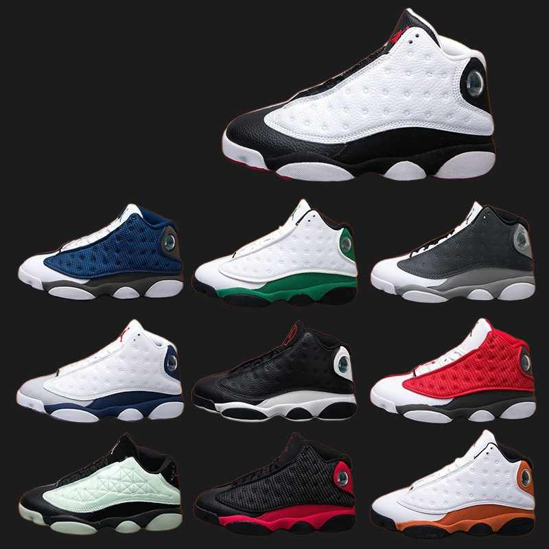 Cross-Border Aj13 High-Top Basketball Shoes in Black and White Panda Color, White and Blue Obsidian, Unisex, Warm, Large Size Sports Shoes Cross-Border Aj13 High-Top Basketball Shoes in Black and White Panda Color, White and Blue Obsidian, Unisex, Warm, Large Size Sports Shoes