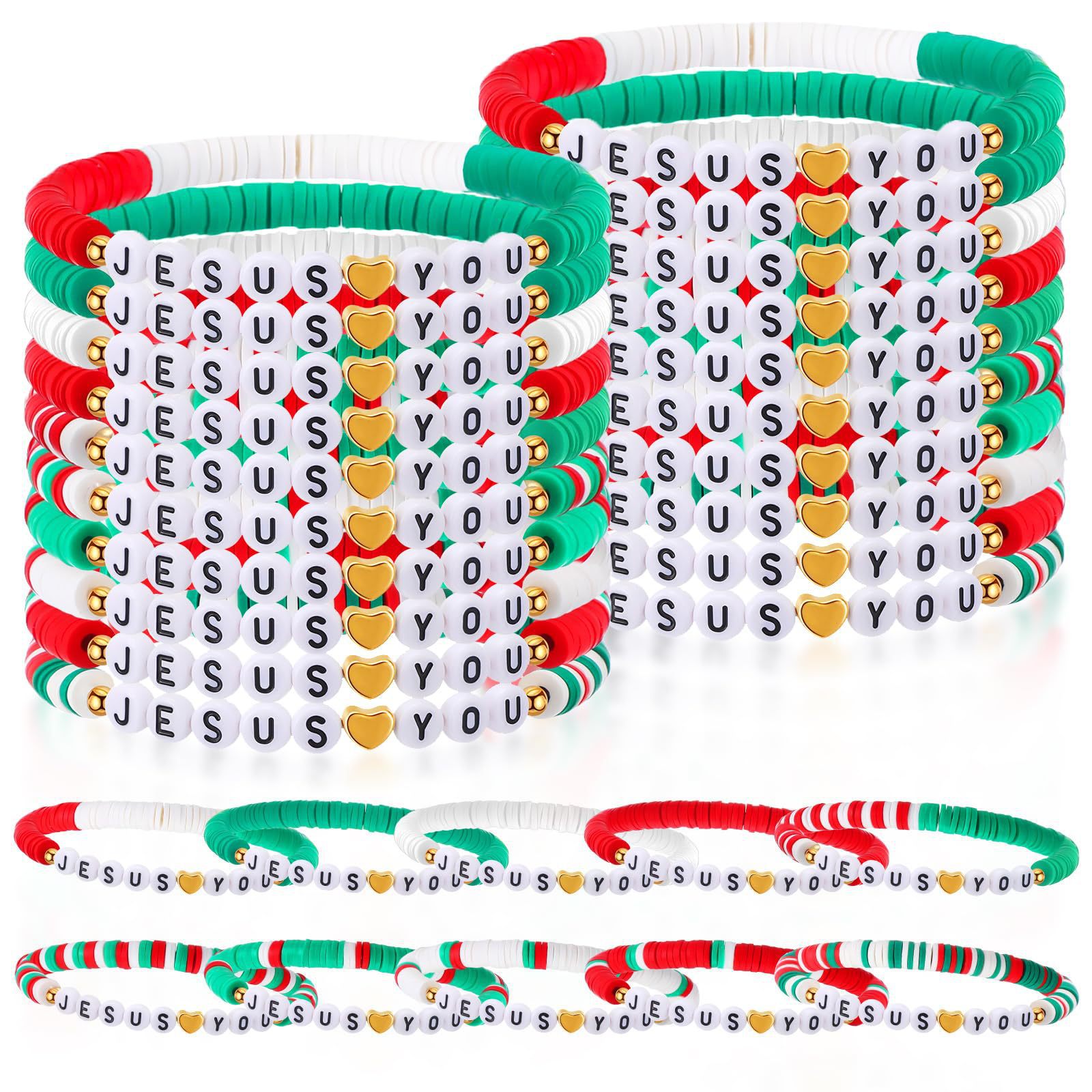 Cross-Border Hot Selling Taylor Bracelet Soft Pottery Cross 10 to 30 Pieces Set Bohemian Beaded Swiftie