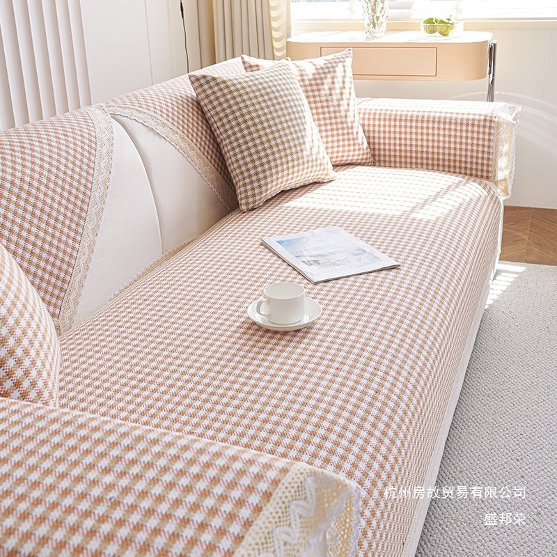 厂家直销四季通用加厚棉麻老粗布夏款沙发垫防滑沙发罩巾铺巾2024