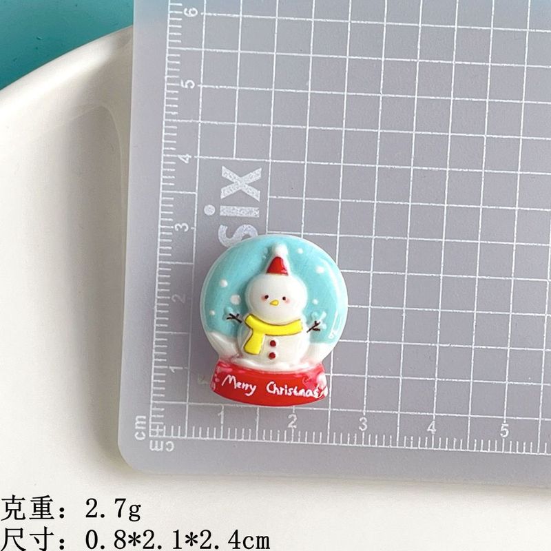圣诞卡通房子雪人 手工diy奶油胶手机壳 发饰头绳 发夹树脂配件|undefined