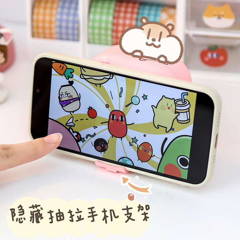 Mini Bluetooth Home Alarm Clock Speaker with High Volume Outdoor Subwoofer, Multifunctional Cute Cartoon Girl Small Speaker