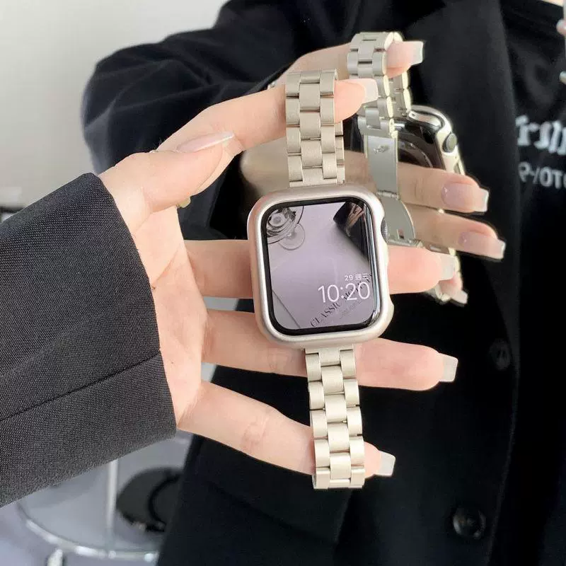 Светло-стальной цвет подходит для Apple Apple SE лента iwatch8 поколения 764321 металл нержавеющая сталь ремешок 45 мм