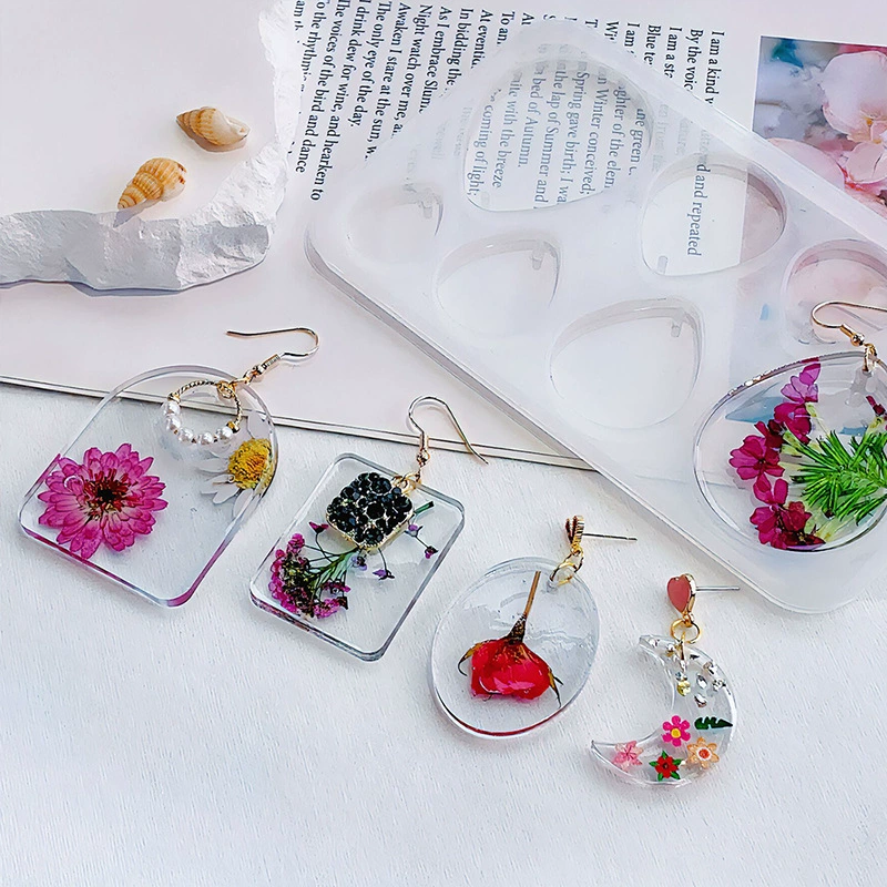Серьги, подвеска, эпоксидная смола, силиконовая форма, ручная работа