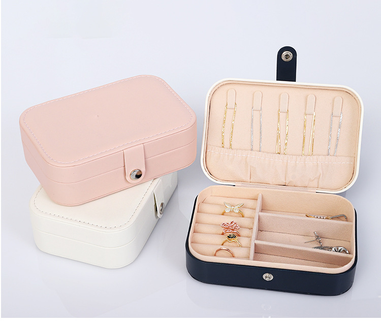 Fashion Solid Color Pu Leather Jewelry Boxes 1 Piece