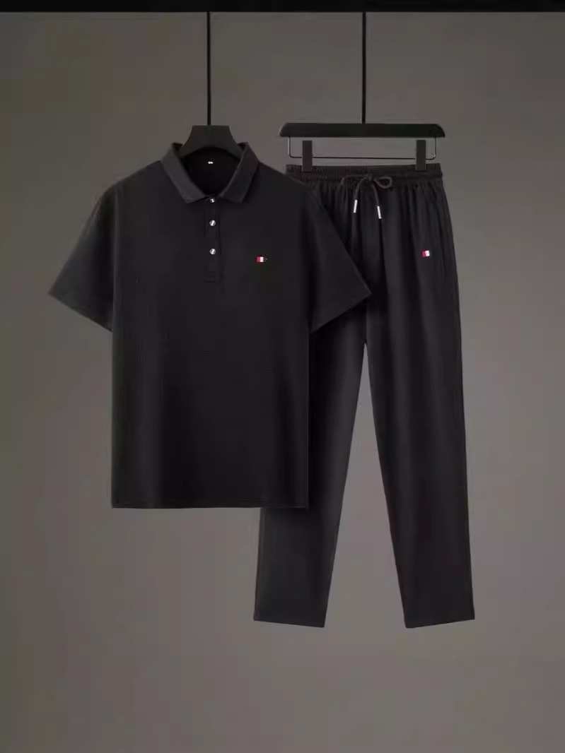 Summer men's suit men's full set of a set of casual two-piece 2025 new summer thin lapel trend 4