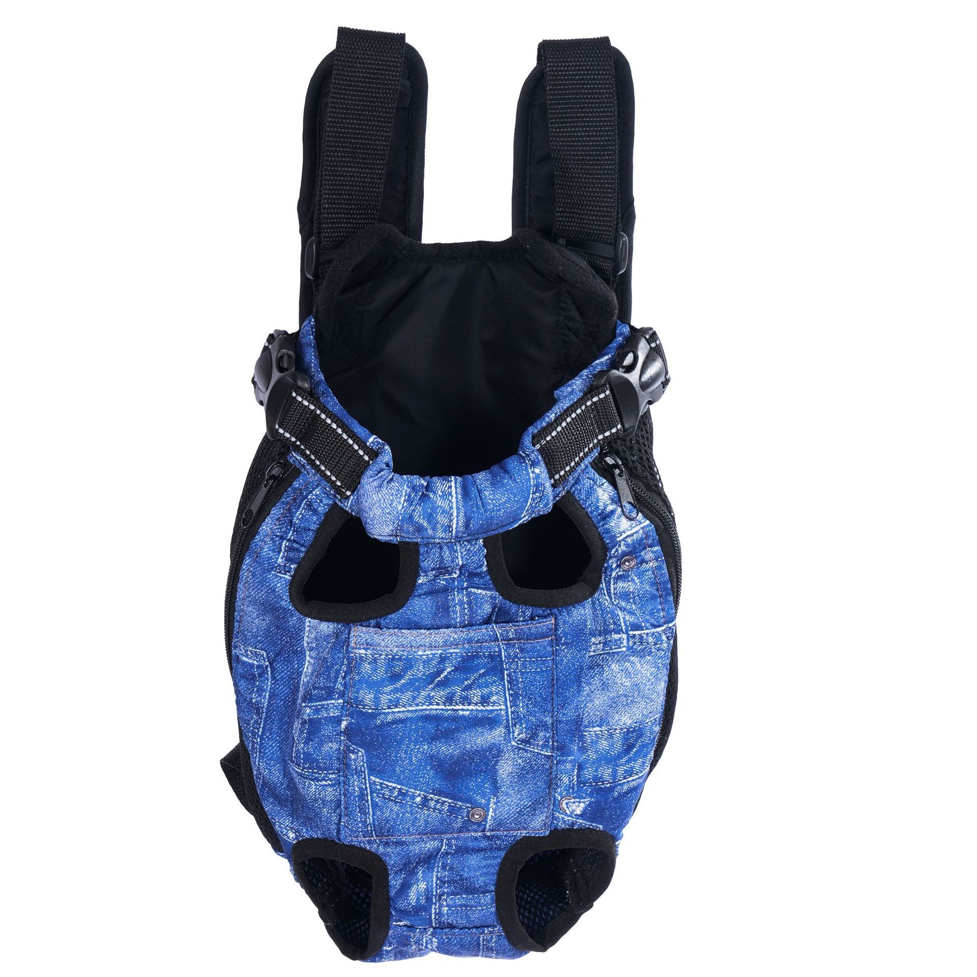 Mochila para mascotas clásica, para perros y gatos, transpirable y portátil, tipo mochila de pecho, venta de fabricantes.